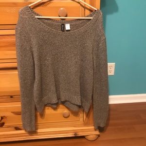 Fuzzy H&M sweater with a scoop neck